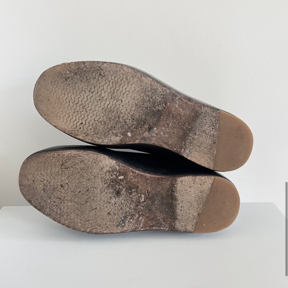 FEIT black luxury handmade low top leather shearling interior sneakers shoes - Picture 3 of 6